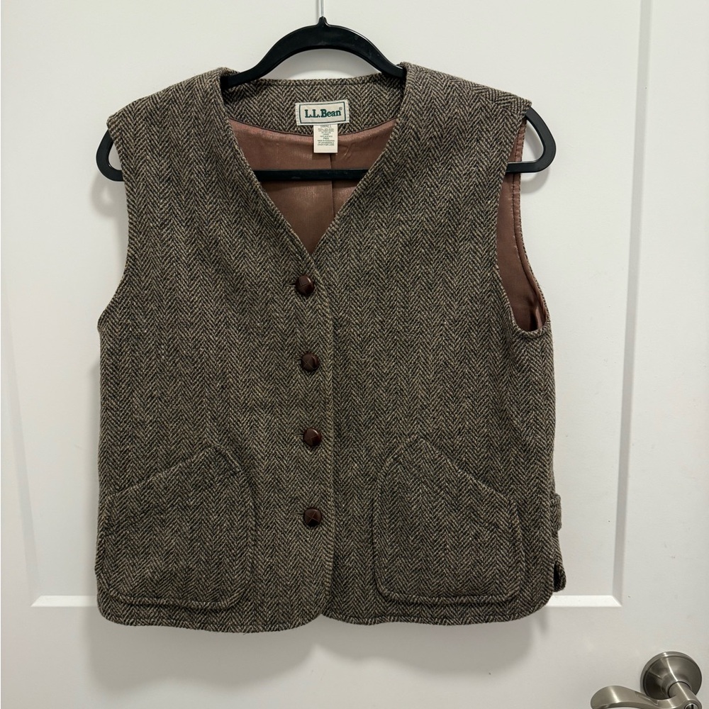 L.L. Bean Vintage Brown Wool Vest